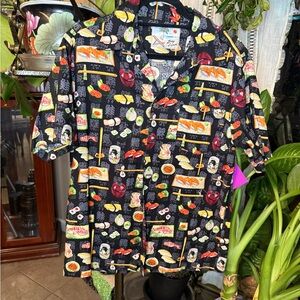 Men's Hawaiian-Style Sushi Print Shirt
